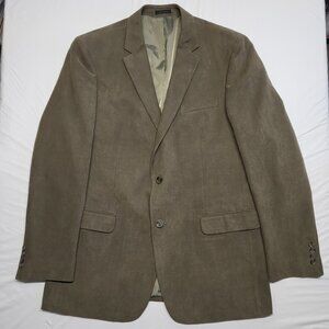 Andrew Fezza Blazer Sport Coat Mens 46L Model Baxter Polyester Taupe
